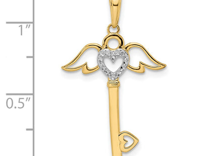 14k Yellow & Rhodium Pendants Style M2933 - Classique Jewelry Inc.