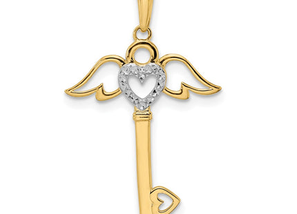14k Yellow & Rhodium Pendants Style M2933 - Classique Jewelry Inc.