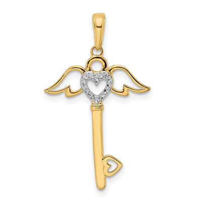 14K gold heart pendant