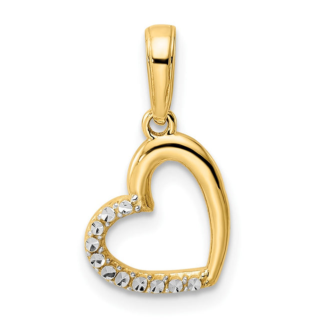 14k Yellow & Rhodium Pendants Style M2934 - Classique Jewelry Inc.