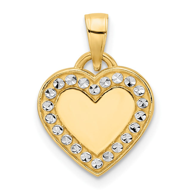 14k Yellow & Rhodium Pendants Style M2935 - Classique Jewelry Inc.