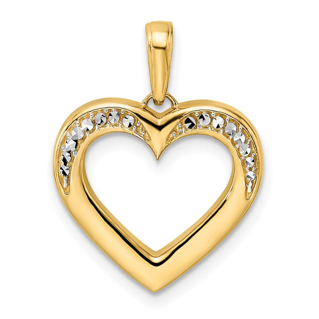 14k Yellow & Rhodium Pendants Style M2939 - Classique Jewelry Inc.