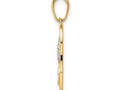 14k Yellow & Rhodium Pendants Style M2940 - Classique Jewelry Inc.