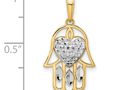 14k Yellow & Rhodium Pendants Style M2940 - Classique Jewelry Inc.