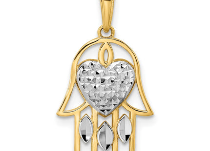 14k Yellow & Rhodium Pendants Style M2940 - Classique Jewelry Inc.