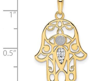 14k Yellow & Rhodium Pendants Style M2941 - Classique Jewelry Inc.