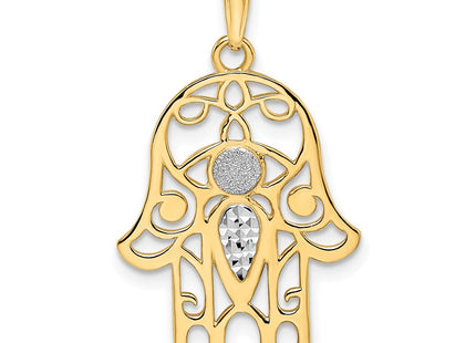 14k Yellow & Rhodium Pendants Style M2941 - Classique Jewelry Inc.