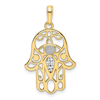 14K gold evil eye pendant