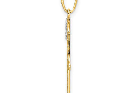 14K gold evil eye pendant, alternate view