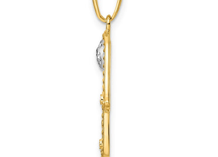 14k Yellow & Rhodium Pendants Style M2944 - Classique Jewelry Inc.