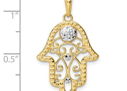 14k Yellow & Rhodium Pendants Style M2944 - Classique Jewelry Inc.