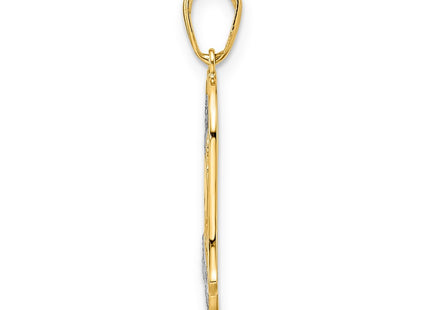 14k Yellow & Rhodium Pendants Style M2945 - Classique Jewelry Inc.