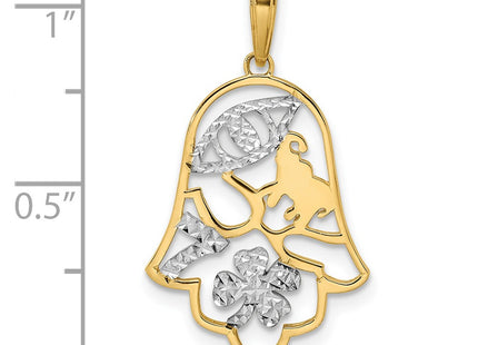 14k Yellow & Rhodium Pendants Style M2945 - Classique Jewelry Inc.