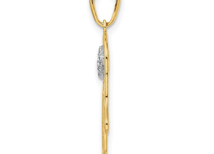 14k Yellow & Rhodium Pendants Style M2947 - Classique Jewelry Inc.