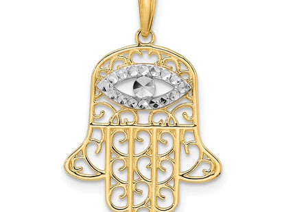 14k Yellow & Rhodium Pendants Style M2947 - Classique Jewelry Inc.