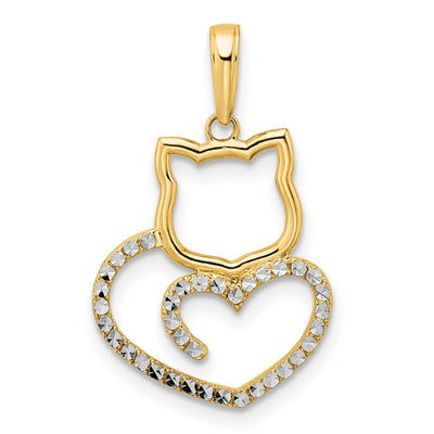 14K gold heart pendant