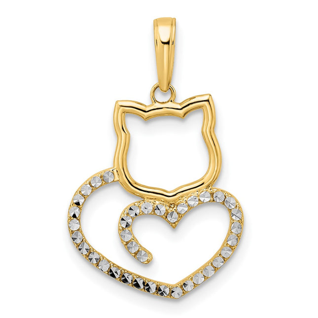 14k Yellow & Rhodium Pendants Style M2949 - Classique Jewelry Inc.