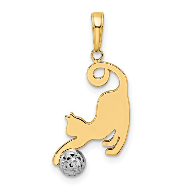 14k Yellow & Rhodium Pendants Style M2950 - Classique Jewelry Inc.