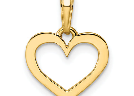 14k and White Rhodium Diamond-cut Heart Pendant