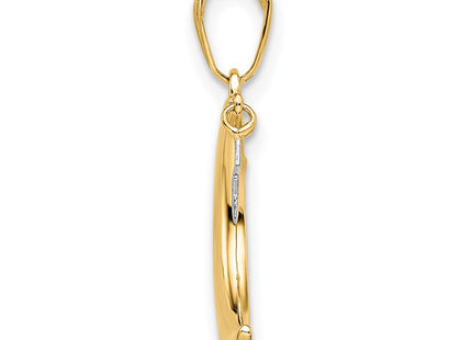 14k Yellow & Rhodium Pendants Style M2962 - Classique Jewelry Inc.