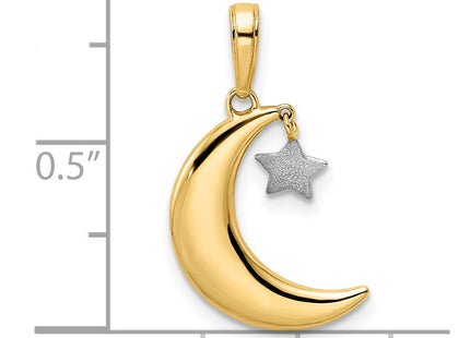 14k Yellow & Rhodium Pendants Style M2962 - Classique Jewelry Inc.