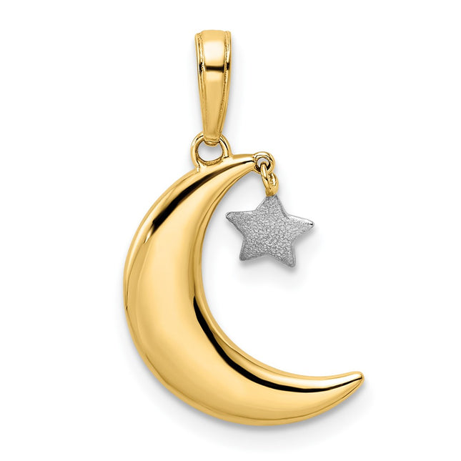 14k Yellow & Rhodium Pendants Style M2962 - Classique Jewelry Inc.