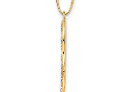 14k Yellow & Rhodium Pendants Style M2963 - Classique Jewelry Inc.