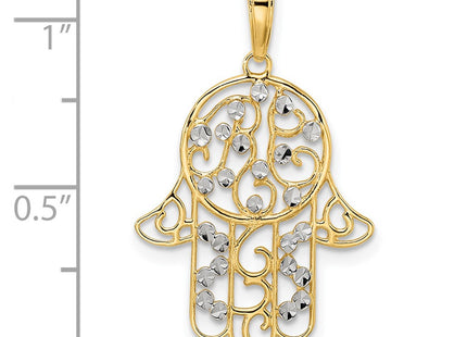 14k Yellow & Rhodium Pendants Style M2963 - Classique Jewelry Inc.