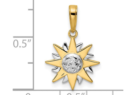 14k Yellow & Rhodium Pendants Style M2964 - Classique Jewelry Inc.