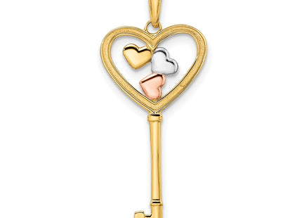 14k Yellow & Rhodium Pendants Style M2965 - Classique Jewelry Inc.