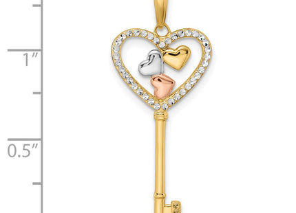 14k Yellow & Rhodium Pendants Style M2965 - Classique Jewelry Inc.