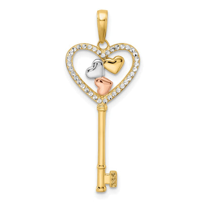 14K gold heart pendant