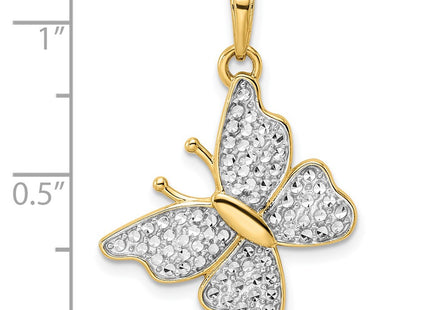 14k Yellow & Rhodium Pendants Style M2968 - Classique Jewelry Inc.