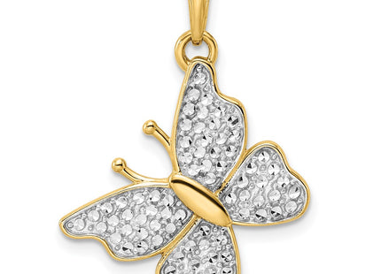 14k Yellow & Rhodium Pendants Style M2968 - Classique Jewelry Inc.