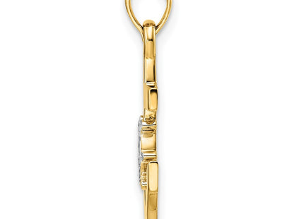 14k Yellow & Rhodium Pendants Style M2974 - Classique Jewelry Inc.