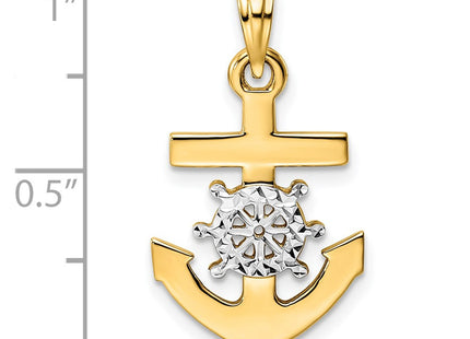 14k Yellow & Rhodium Pendants Style M2974 - Classique Jewelry Inc.