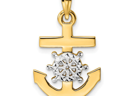 14k Yellow & Rhodium Pendants Style M2974 - Classique Jewelry Inc.