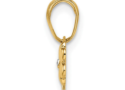 14k Yellow & Rhodium Pendants Style M2977 - Classique Jewelry Inc.