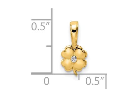 14k Yellow & Rhodium Pendants Style M2977 - Classique Jewelry Inc.