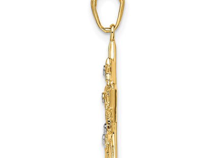 14k Yellow & Rhodium Pendants Style M2978 - Classique Jewelry Inc.