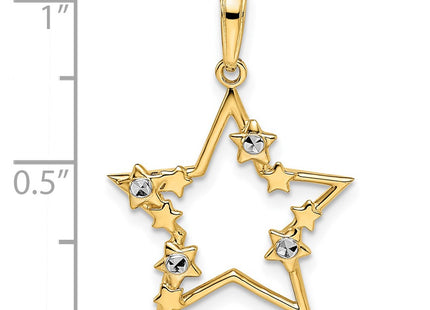 14k Yellow & Rhodium Pendants Style M2978 - Classique Jewelry Inc.