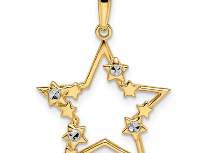 14k Yellow & Rhodium Pendants Style M2978 - Classique Jewelry Inc.