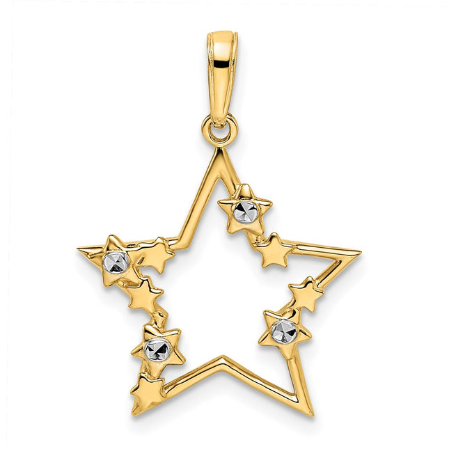 14k Yellow & Rhodium Pendants Style M2978 - Classique Jewelry Inc.