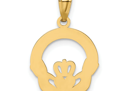 14k Claddagh Charm, 22 x 14mm