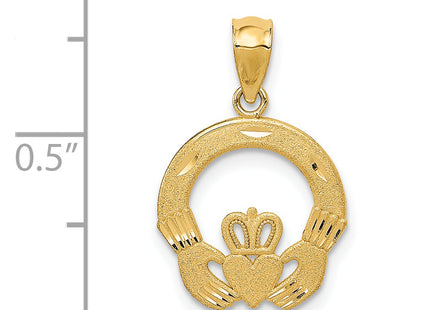 14k Claddagh Charm, 22 x 14mm