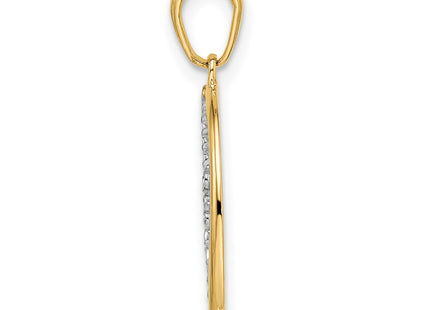14k Yellow & Rhodium Pendants Style M2982 - Classique Jewelry Inc.