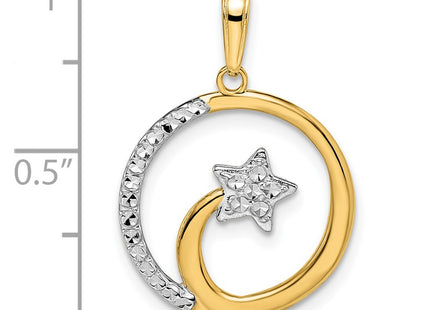 14k Yellow & Rhodium Pendants Style M2982 - Classique Jewelry Inc.