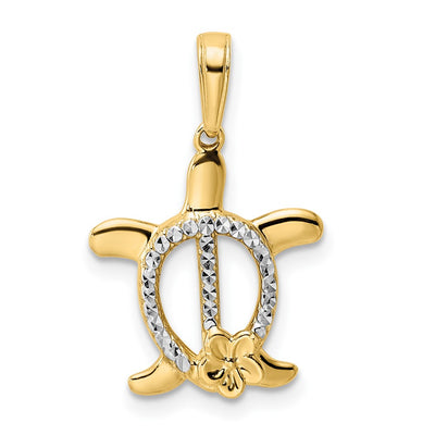 14K gold flower pendant
