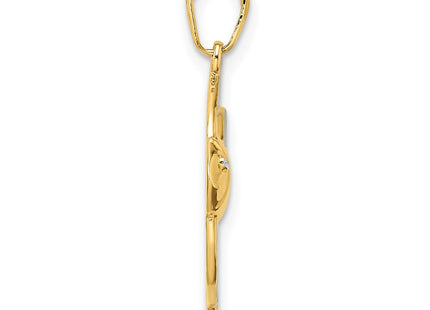 14k Yellow & Rhodium Pendants Style M2994 - Classique Jewelry Inc.