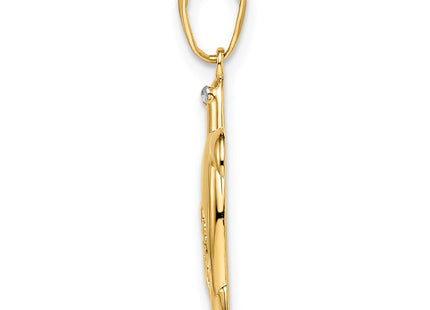 14k Yellow & Rhodium Pendants Style M2996 - Classique Jewelry Inc.